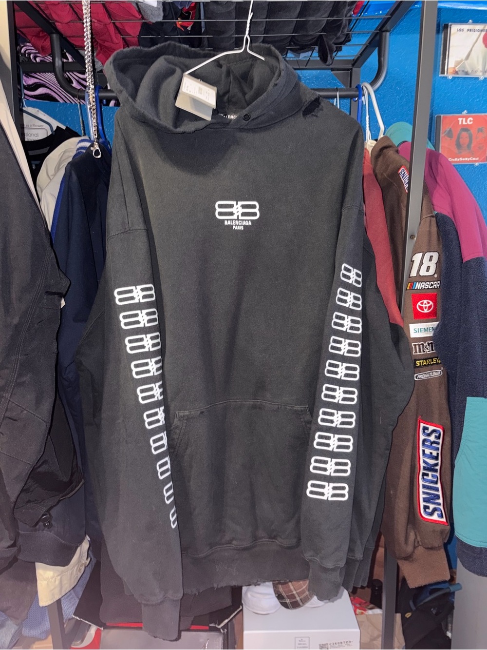 Balenciaga BB Paris Icon distressed Hoodie S23